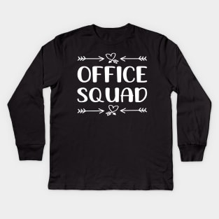 Office Squad Administrative Assistant School Secretary Kids Long Sleeve T-Shirt